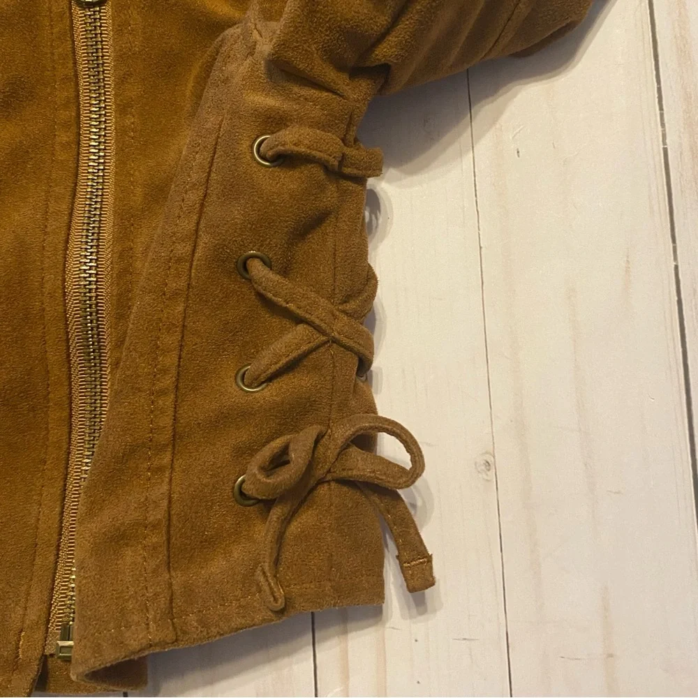 Kids OSHKOSH 2T Brown Suede Biker Style Jacket